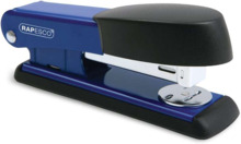 Rapesco Bowfin Grapadora Metalica de Sobremesa - Hasta 25 Hojas - Grapas 26/6, 24/6 - Grapado Cerrado y Abierto - Color Azul/Neg