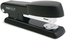 Rapesco Bowfin Grapadora Metalica de Sobremesa - Hasta 25 Hojas - Grapas 26/6, 24/6 - Grapado Cerrado y Abierto - Color Negro