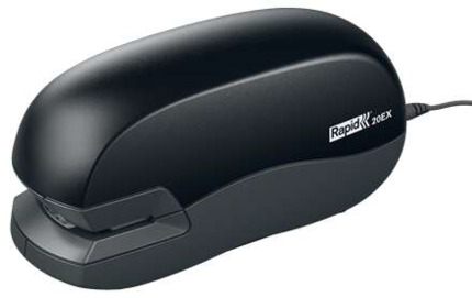 Rapid 20EX Fixativ Grapadora Electrica de Sobremesa - Hasta 20 Hojas - Utiliza Grapas 24/6 y 26/6 - Color Negro