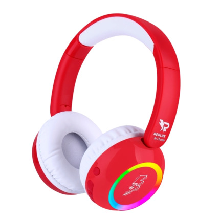 Redlox by Chuster Magnet Auriculares Bluetooth 5.4 - Altavoz 40mm - Bateria 200mAh - Autonomia hasta 28h - Alcance 10m - Micro Desmontable - Imanes Surtidos - Color Rojo y Blanco