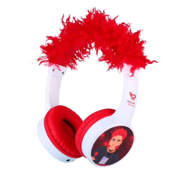 Redlox by Chuster Tuber Auriculares Bluetooth 5.3 con Pelo - Altavoz 30mm - Bateria 200mAh - Autonomia hasta 24h - Alcance 10m -