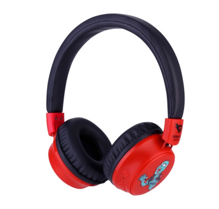 Redlox by Chuster Zombie Auriculares Bluetooth 5.3 Plegables - Altavoz 40mm - Bateria 200mAh - Autonomia hasta 28h - Alcance 10m - 32Ohm - Sensibilidad 102dB - Color Negro y Rojo