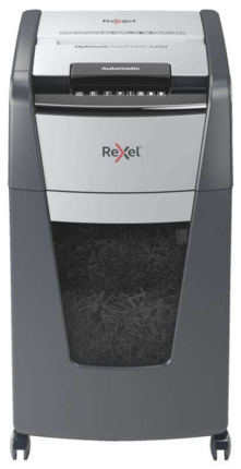 Rexel Optimum Autofeed 225M Destructora Automatica Microcorte P-5 - Autoalimentacion 225 Hojas y Manual 8 Hojas - Capacidad de la Papelera 60L - Color Gris/Plata