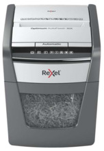 Rexel Optimum AutoFeed 50X Destructora Automatica de Corte en Particulas P-4 - Alimentacion Automatica 50 hojas y Ranura Manual