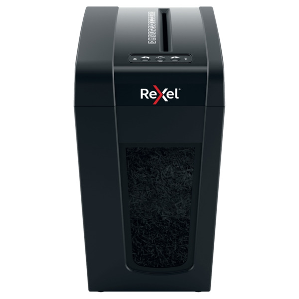 Tritura até 10 folhas A4 (80 g / m2) de uma só vez. Corte transversal (nível de segurança P-4 DIN. ) com capacidade de caixa de 18L (150 folhas A4). Destrói grampos e clipes de papel. 6 minutos de tempo de execução contínua.