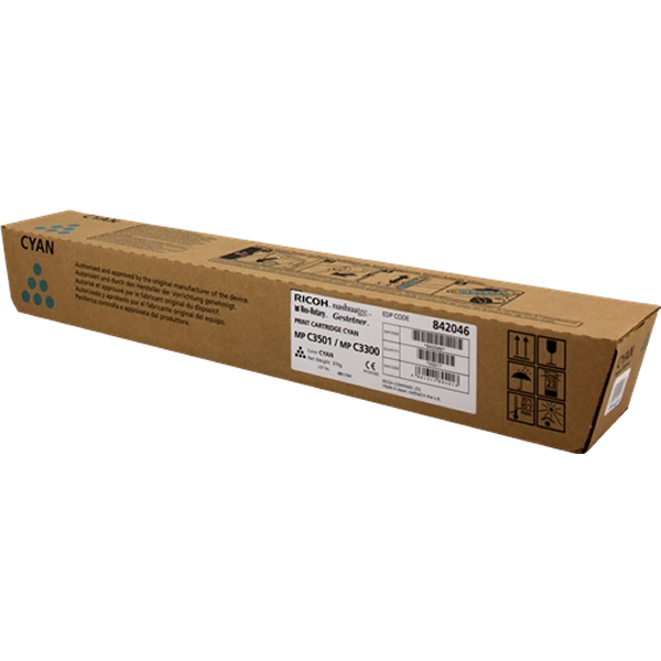 Ricoh Aficio MP-C2800/MP-C3300/MP-C3001/MP-C3501 Cyan Cartucho de Toner Original - 841127/842046/841427