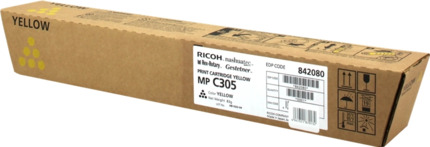 Ricoh Aficio MP-C305/MP-C305SPF Amarillo Cartucho de Toner Original - 842080/841597/MPC305E