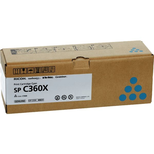 Ricoh Aficio SP-C361 Cyan Cartucho de Toner Original - 408251/SPC360X