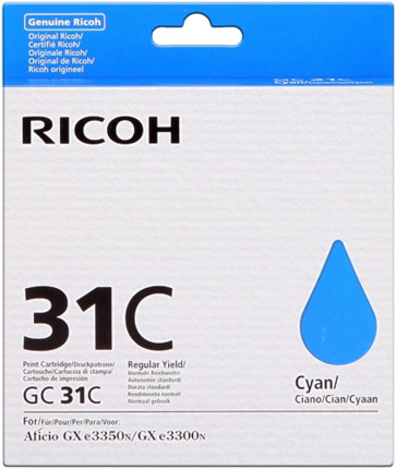 Ricoh GC31C Cyan Cartucho de Gel Original - 405689
