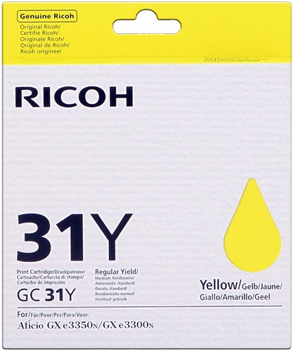 Ricoh GC31Y Amarillo Cartucho de Gel Original - 405691