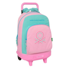 Safta Benetton Dolce Mochila con Carro - Extraible - Bolsillo Frontal - Portabotellas - Tirador Doble - Hombreras Acolchadas - A