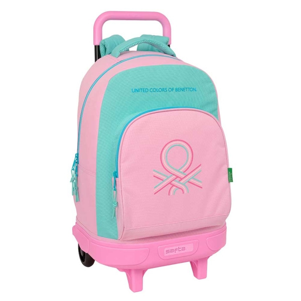 Safta Benetton Dolce Mochila con Carro - Extraible - Bolsillo Frontal - Portabotellas - Tirador Doble - Hombreras Acolchadas - A