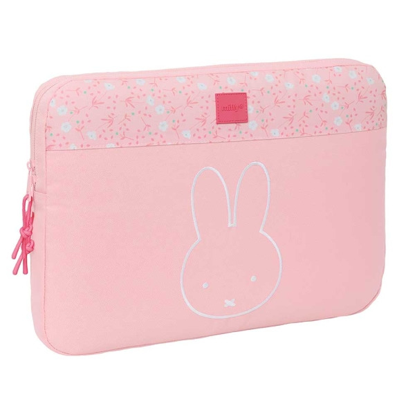 Safta Miffy Flores Funda para Portatil hasta 15.6" - Alojamiento Acolchado - 3.8L - 395x35x275mm - Color Rosa