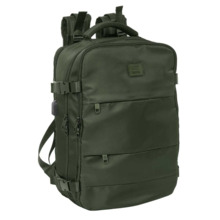 Safta Mochila de Cabina - Bolsillo para Portatil hasta 15.6" - Portabotellas - USB - Zapatillero - Cinta para Maleta - Interior