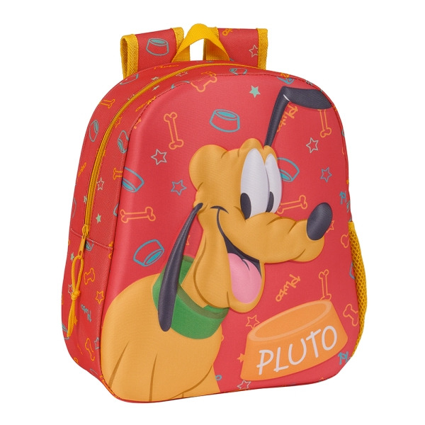 Safta Pluto Mochila 3D de 8.64L - Portabotellas - Tarjeta de Identificacion Personal - Hombreras Acolchadas - 27x33x10cm - Color