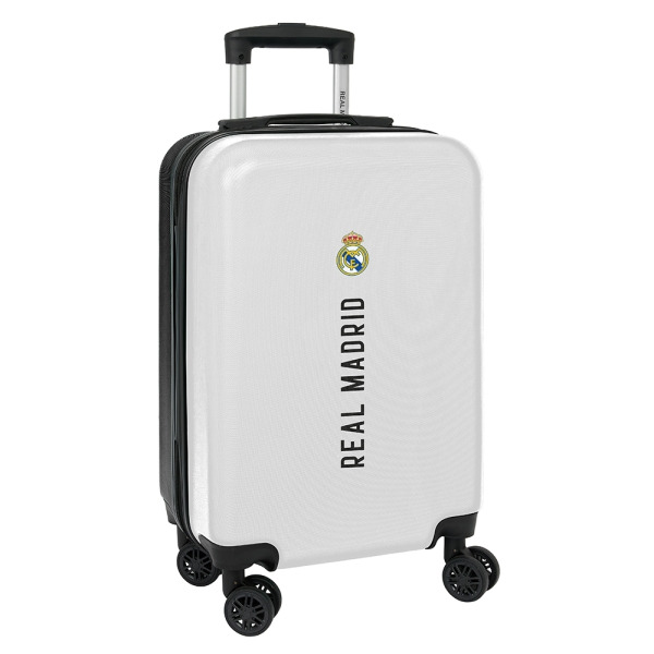 Safta Real Madrid 1Âª Equipacion 24/25 Maleta con Ruedas 20" - Asa Telescopica - 4 Ruedas Giratorias - Cierre con Candado - 34.5
