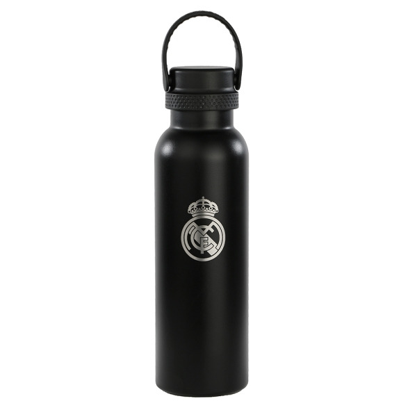 Safta Real Madrid 2ª Equipacion 24/25 Botella Reutilizable 600ml - Doble Pared con Aislamiento - Base de Silicona - Conserva Te