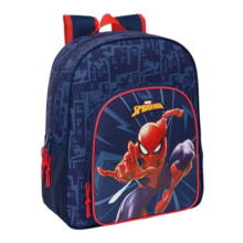 Safta Spider-Man Mochila - Adaptable a Carro - Portabotellas - Doble Tirador en Cremallera - Hombreras Ergonomicas Acolchadas -