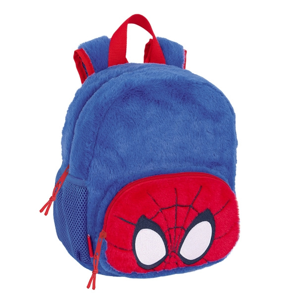 Safta Spidey Mochila Guarderia de Peluche - Tarjeta de Identificacion - Asas de Mano - 6L - Material Peluche - Facil de Transpor