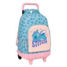 Safta Stitch Ohana Mochila con Carro - Extraible - Bolsillo Frontal - Portabotellas - Tirador Doble - Hombreras Acolchadas - Asa