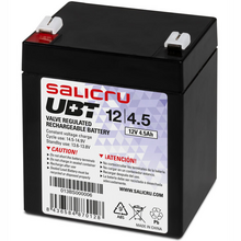 Salicru UBT 12/4,5 Bateria AGM Recargable de 4,5 Ah / 12 V - Color Negro