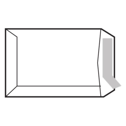 Sam Pack de 100 Sobres de Papel Offset 100grs - Medidas 370x450mm - Autoadhesivo con Tira de Silicona - Color Blanco