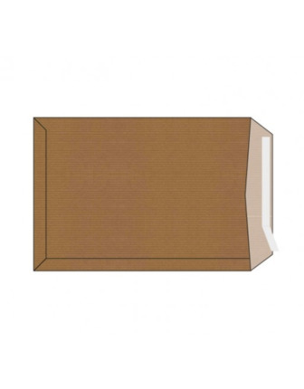 Sam Pack de 250 Sobres de Papel Kraft 90grs - Medidas 229x324mm - Autoadhesivo con Tira de Silicona - Color Marron