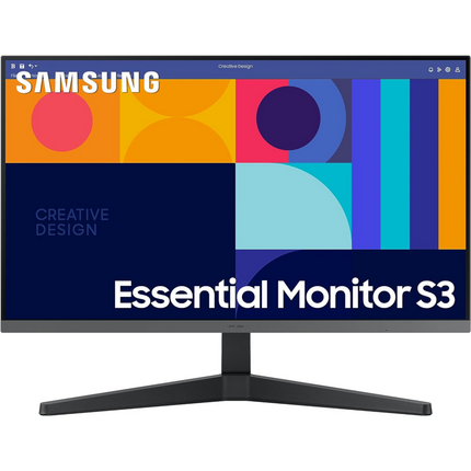 Samsung Essential S3 Monitor 27" LCD IPS FullHD 1080p 100Hz Freesync - Respuesta 4ms - Angulo de Vision 178° - HDMI, DisplayPort - VESA  75x75mm