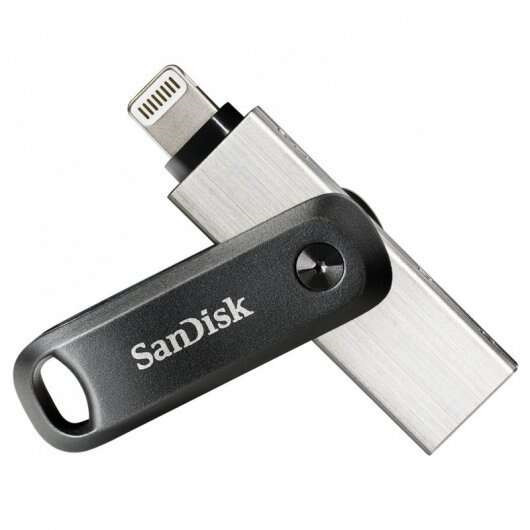 Sandisk IXpand Go Memoria USB 3.0 y Lightning 64GB - DiseÃ±o Metalico/Plastico - Color Acero/Negro (Pendrive)