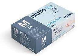Santex Nitriflex Blue Pack de 100 Guantes de Nitrilo para Examen Talla M - 3.5 gramos - Sin Polvo - Libre de Latex - No Esterile