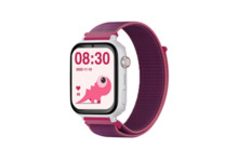 Savefamily Reloj Inteligente Infantil SaveWatch Plus con GPS y Llamada - IP67 - Boton SOS - Carcasa Blanca - Correa Tela Frambue