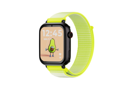 Savefamily Reloj Inteligente Infantil SaveWatch Plus con GPS y Llamada - IP67 - Boton SOS - Carcasa Negra - Correa Tela Fluor