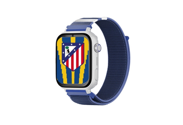Savefamily Reloj Inteligente Infantil Savewatch Plus Edicion Atletico de Madrid con GPS y Llamada - Correa Tela Azul