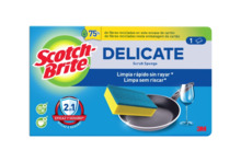 Scotch-Brite Delicate Estropajo de Cocina - No Raya - Color Amarillo