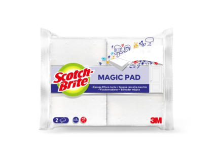 Scotch-Brite Magic Pad Pack de 2 Esponjas Magica de Limpieza - Color Blanco