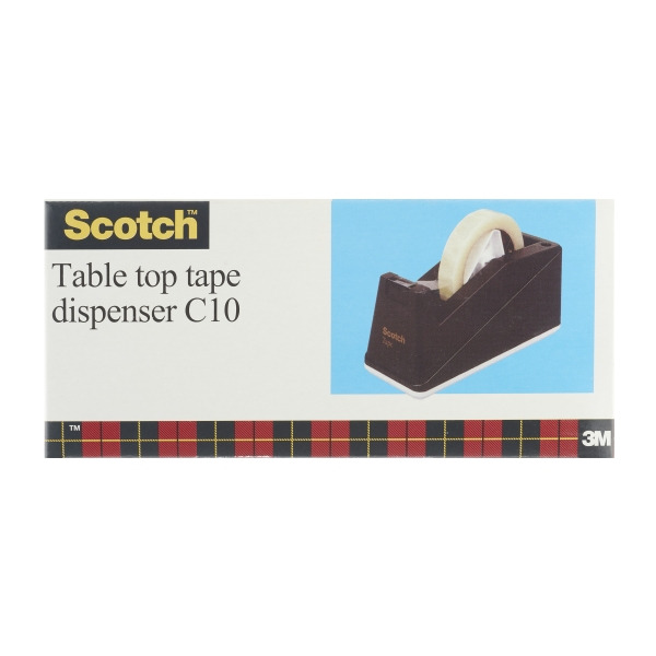 Scotch C10 Dispensador de Cinta Adhesiva - Base Antideslizante - Color Negro