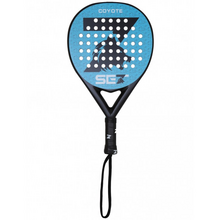 Set Coyote Pala de Padel - Forma Redonda - Marco y Cara 100% Fibra de Vidrio - Nucleo Goma Black Eva XtraSoft