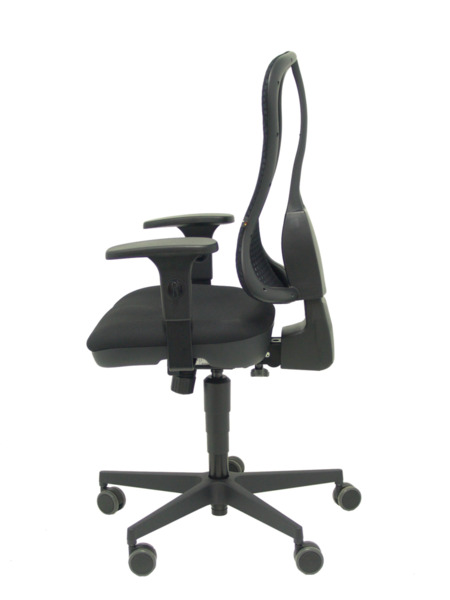 Silla de oficina Agudo sincro malla negra asiento tela negra brazos regulables (4)