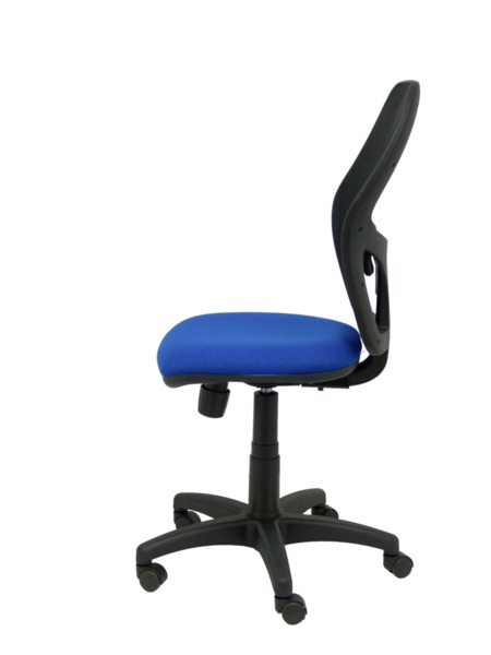 Silla de oficina Alocén malla negra asiento bali azul (4)