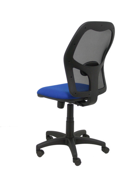 Silla de oficina Alocén malla negra asiento bali azul (5)