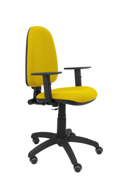 Silla de oficina Ayna bali amarillo brazos regulables ruedas de parqué (1)