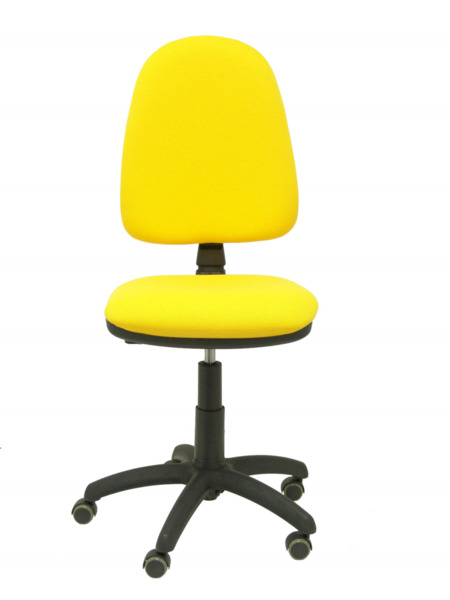 Silla de oficina Ayna bali amarillo ruedas de parqué (2)