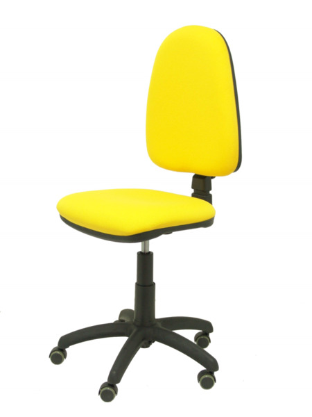 Silla de oficina Ayna bali amarillo ruedas de parqué (3)