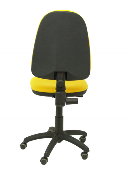 Silla de oficina Ayna bali amarillo ruedas de parqué (6)