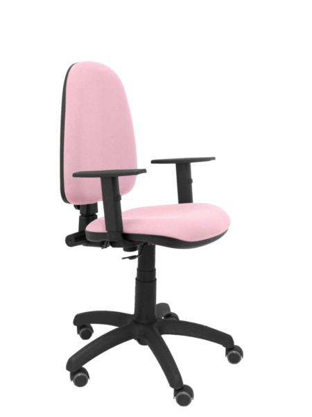 Silla de oficina Ayna bali rosa pálido brazos regulables ruedas de parqué (1)