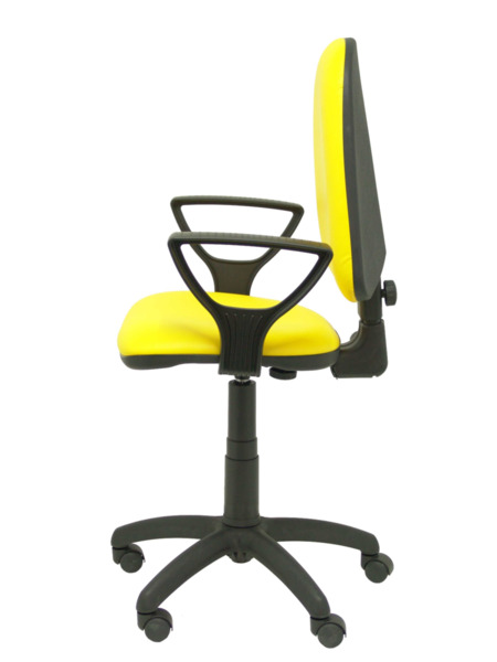 Silla de oficina Ayna similpiel amarillo con brazos (4)
