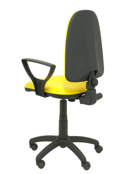 Silla de oficina Ayna similpiel amarillo con brazos (5)
