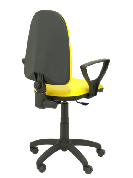Silla de oficina Ayna similpiel amarillo con brazos (7)