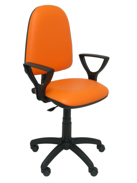 Silla de oficina Ayna similpiel naranja con brazos (1)