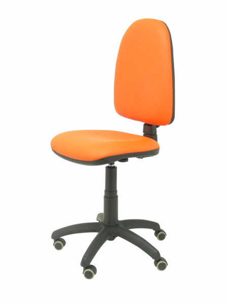 Silla de oficina Ayna similpiel naranja ruedas de parqué (3)